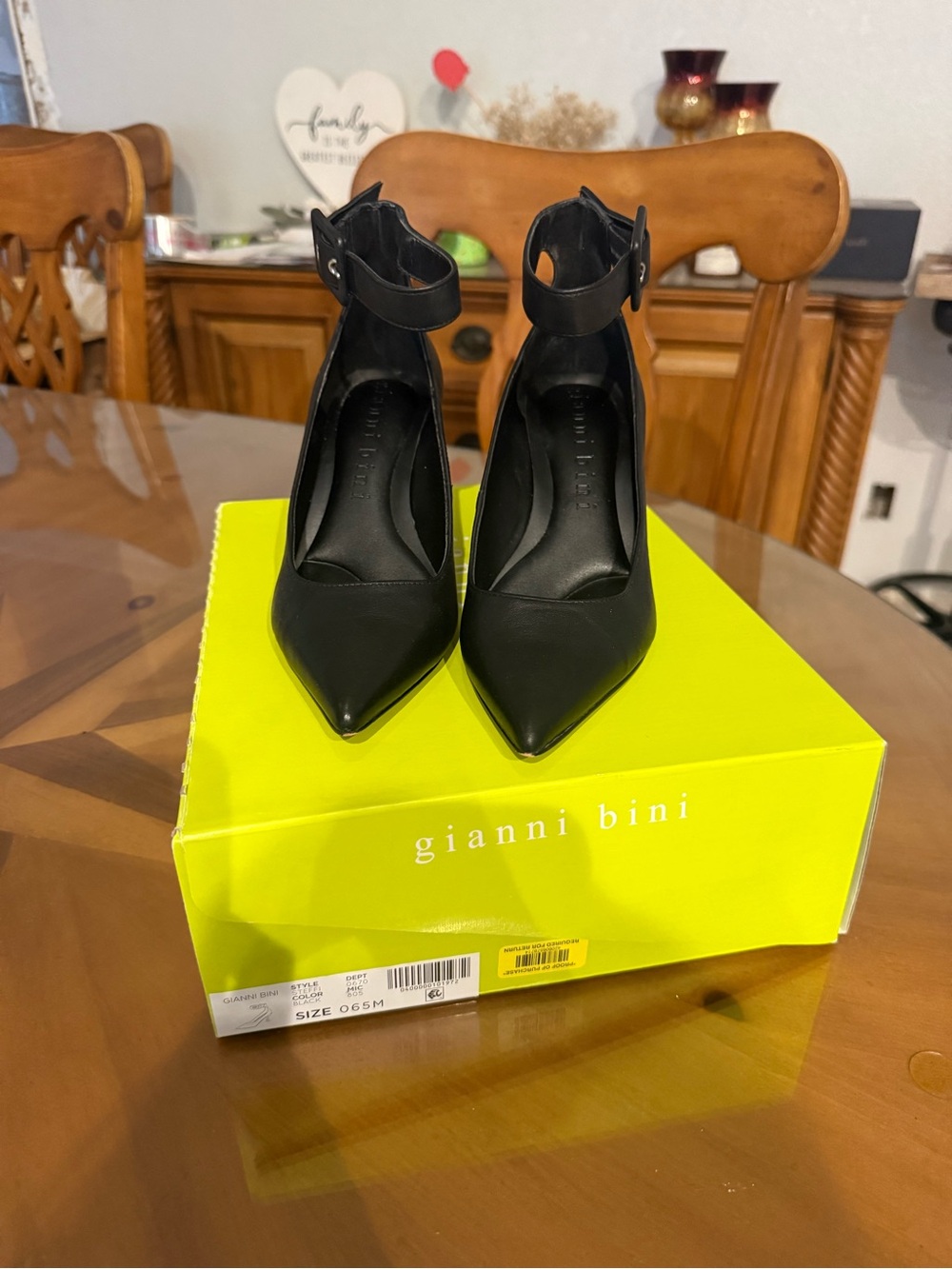 Gianni Bini Black Steffi Heels